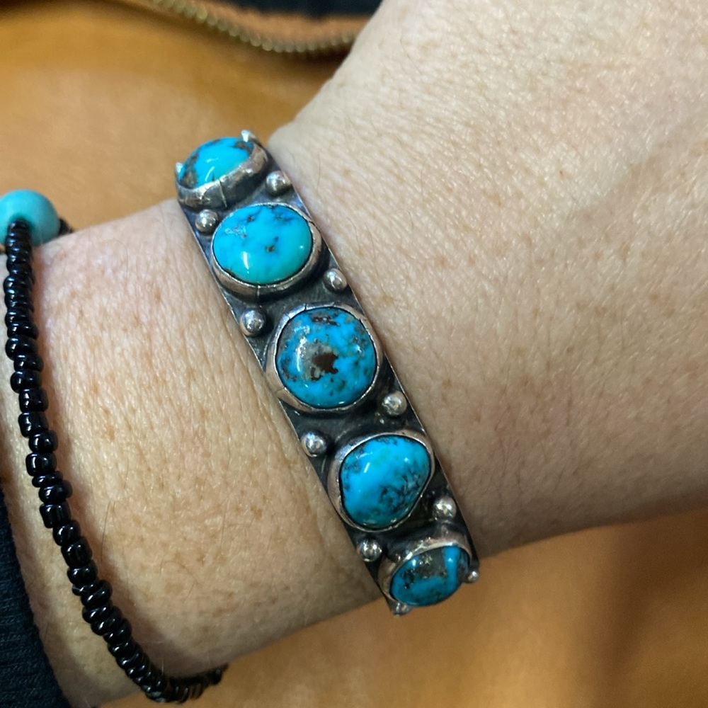 Turquoise Navajo Sterling Silver Bracelet